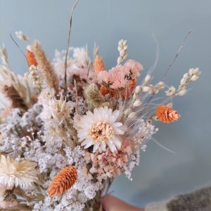 Bouquet de fleurs séchées modèle Corail - taille M