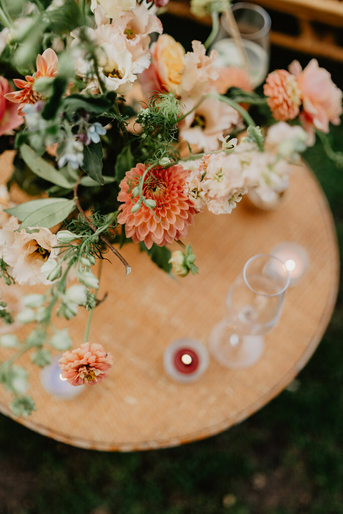 cocktail dinatoire réception mariage - fleuriste
